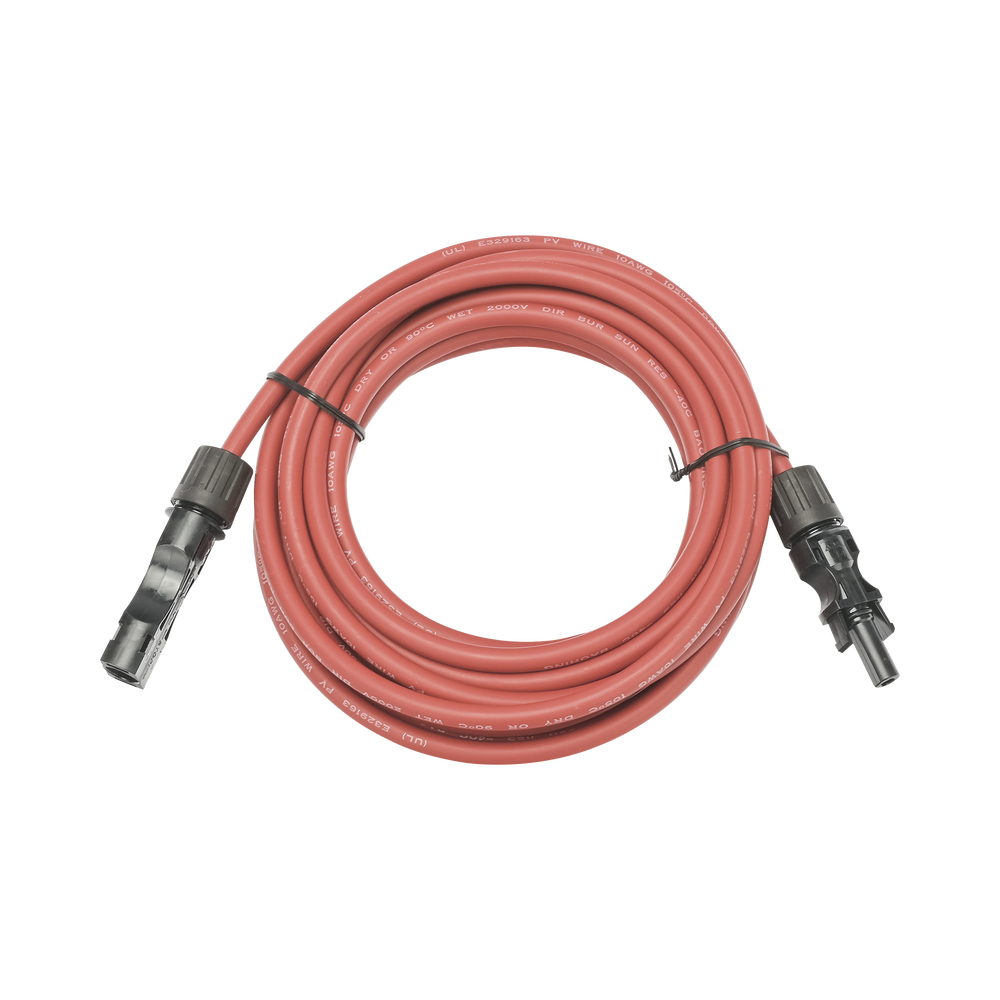 Cable Fotovoltaico, 2.5 m, Rojo, Calibre 10 AWG con Terminal MC4-M en Ambos Extremos