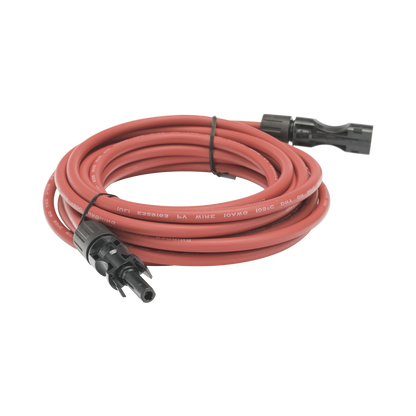 Cable Fotovoltaico, 2.5 m, Rojo, Calibre 10 AWG con Terminal MC4-M en Ambos Extremos