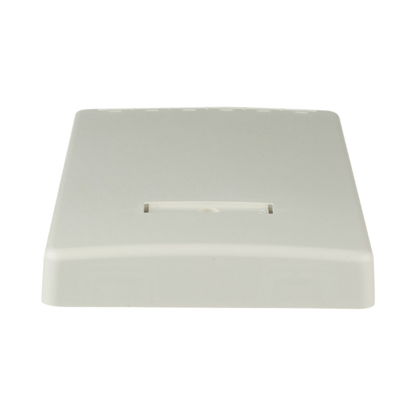Caja de Montaje en Superficie, con Accesorio para Resguardo de Fibra Óptica, para 6 Módulos Mini-Com, Color Blanco Mate