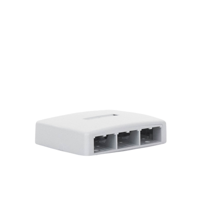 Caja de Montaje en Superficie, Para 6 Módulos Mini-Com, Color Blanco
