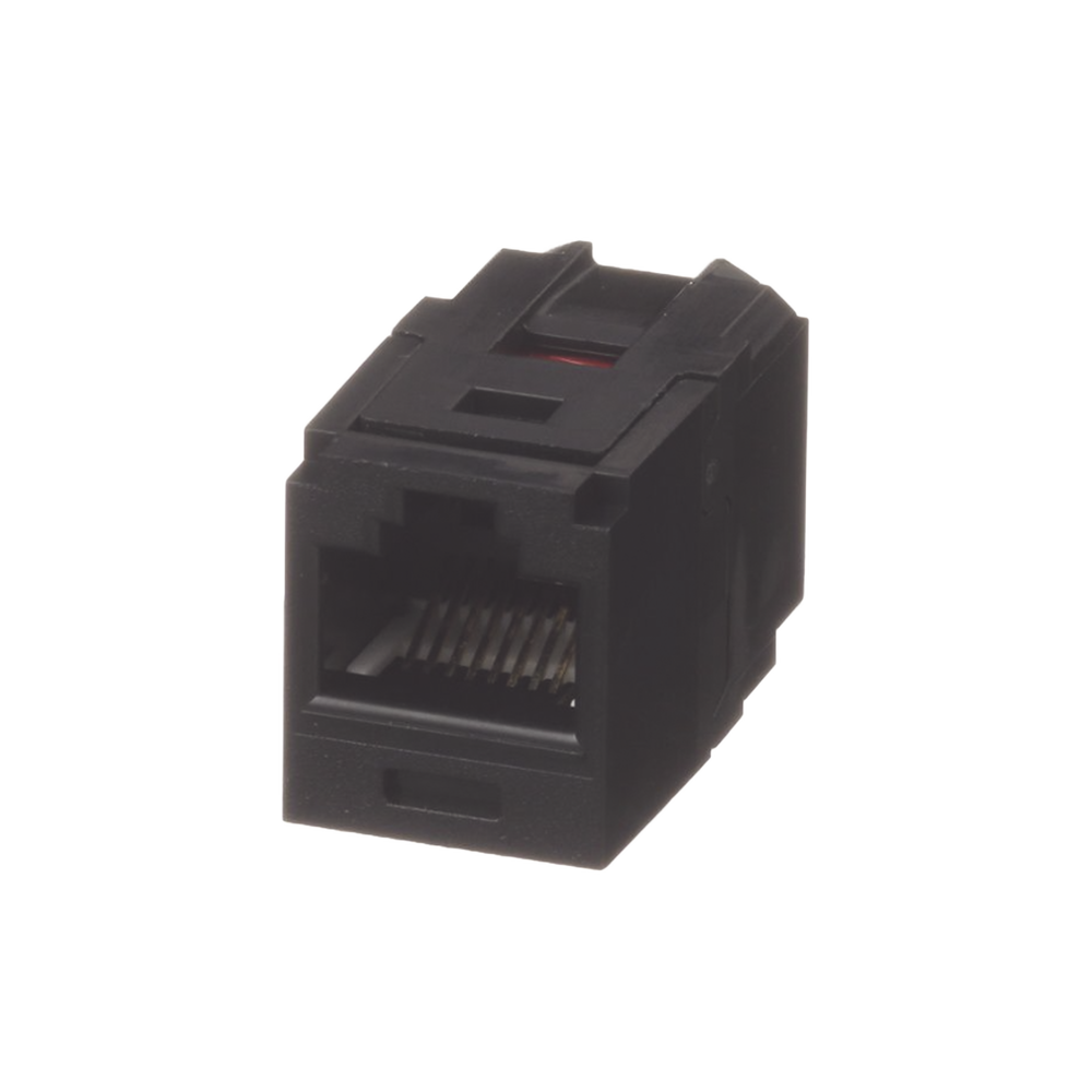Módulo Acoplador RJ45 a RJ45, Mini-Com, Categoría 6, Color Negro