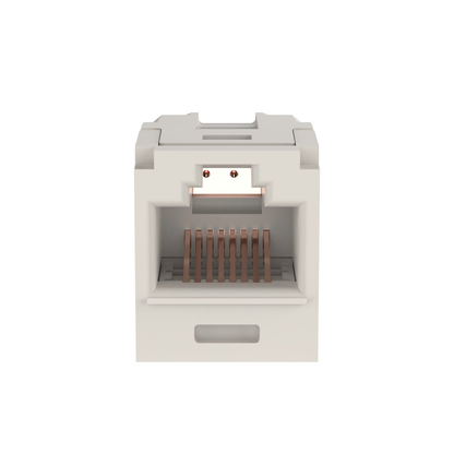 Módulo Acoplador RJ45 a RJ45, Mini-Com, Categoría 6, Color Blanco Mate