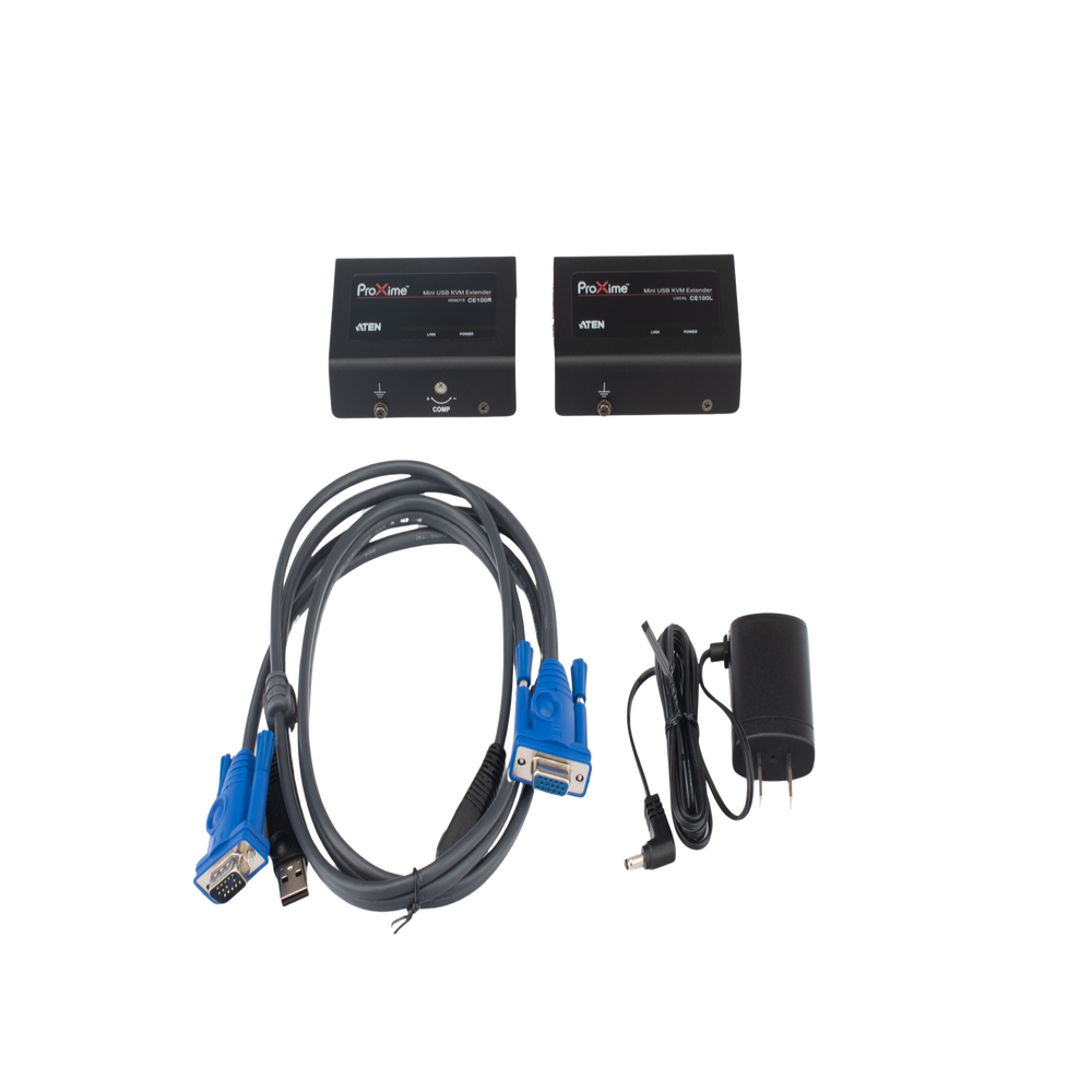 Extensor KVM USB | Acceso remoto PC | Hasta 100 m Cat5e | 1920x1200 | Protección ESD | Ajuste deskew