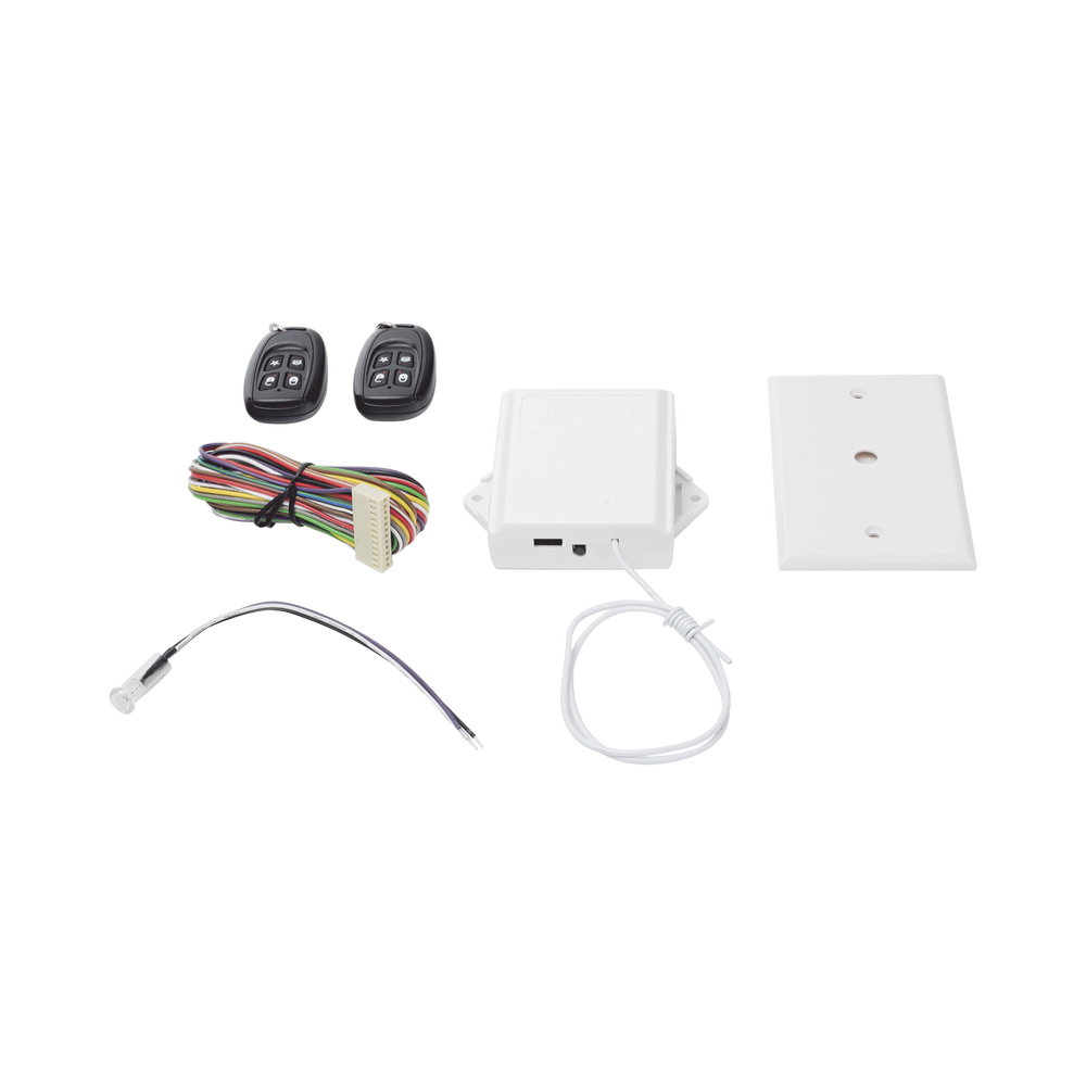 Receptor Universal con conexion directa al Keybus del panel de alarma con relevador auxiliar para abrir puertas de garage o aplicaciones de pulso momentaneo