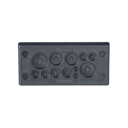 Pasacables Rectangular de Membrana, IP66, 3.39" x 1.42", 12 orificios, para Cables no Terminados. Color Negro
