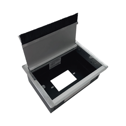 Caja universal vacía de 1 módulo para instalación en escritorio (voz, datos, vídeo, contactos eléctricos), (No incluye accesorios)