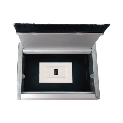Caja universal vacía de 1 módulo para instalación en escritorio (voz, datos, vídeo, contactos eléctricos), (No incluye accesorios)