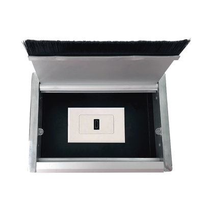 Caja universal vacía de 1 módulo para instalación en escritorio (voz, datos, vídeo, contactos eléctricos), (No incluye accesorios)