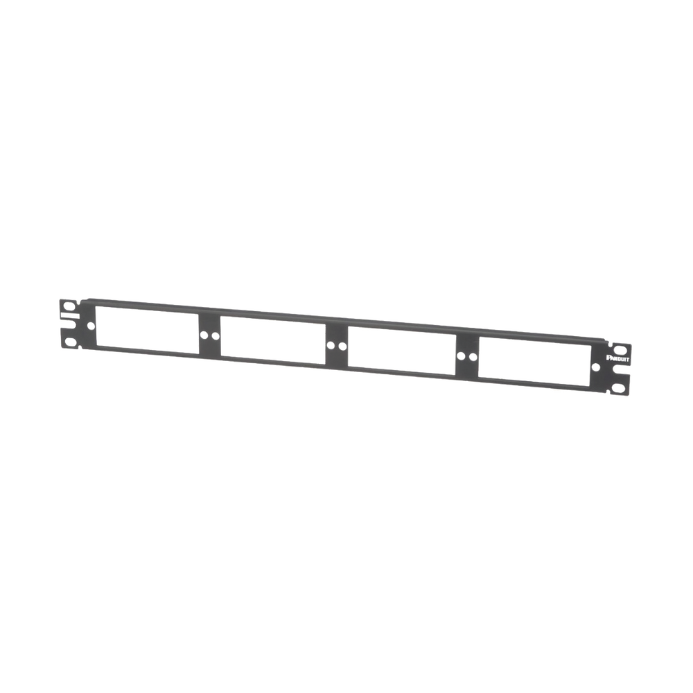 Patch Panel de Fibra Óptica, Para 4 Placas Acopladoras FAP o FMP, Color Negro, 1UR
