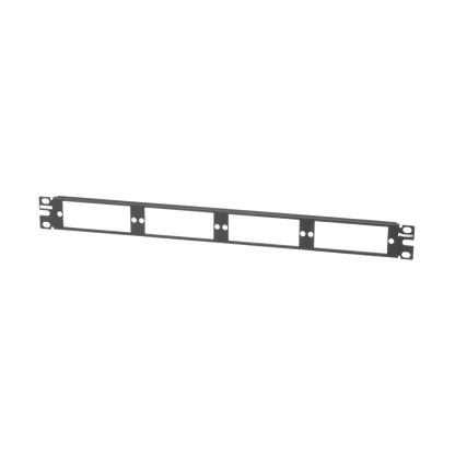 Patch Panel de Fibra Óptica, Para 4 Placas Acopladoras FAP o FMP, Color Negro, 1UR