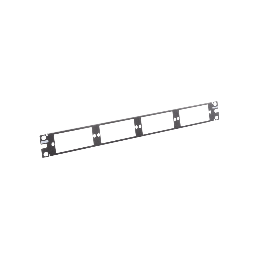 Patch Panel de Fibra Óptica, Para 4 Placas Acopladoras FAP o FMP, Color Negro, 1UR