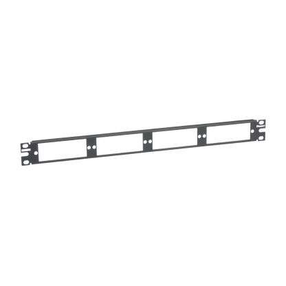 Patch Panel de Fibra Óptica, Para 4 Placas Acopladoras FAP o FMP, Color Negro, 1UR