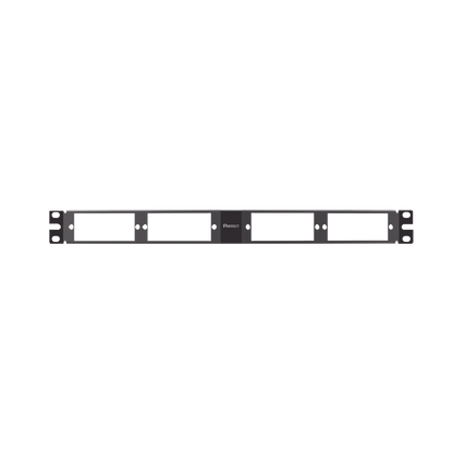 Patch Panel de Fibra Óptica, Para 4 Placas Acopladras FAP o FMP, Angulado, Color Negro, 1UR