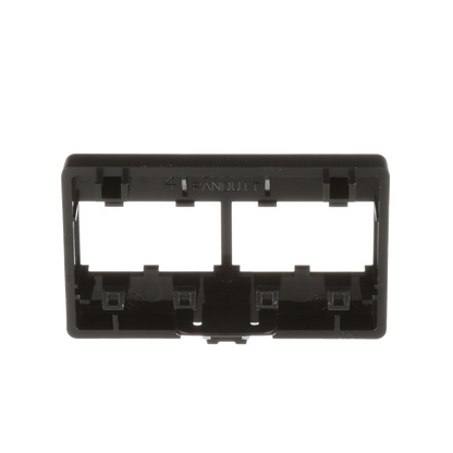 Placa de Mobiliario Modular Estándar, Salidas Para 4 Puertos Mini-Com, Color Negro