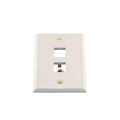Placa de Pared Vertical, de Acero Inoxidable, Salida Para 2 Puertos Mini-Com