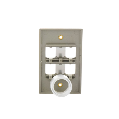 Placa de Pared Vertical, de Acero Inoxidable, Salida Para 4 Puertos Mini-Com