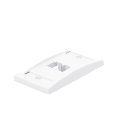 Placa de Pared Vertical Ejecutiva, Salida Para 2 Puertos Mini-Com, Con Espacios Para Etiquetas, Color Blanco