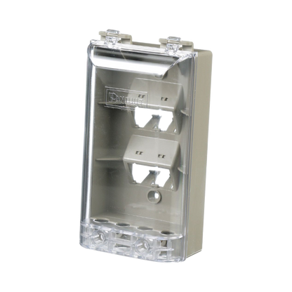 Placa de Pared Vertical, Resistente al Agua con Protección IP56, Acepta 4 Módulos Mini-Com, Color Gris
