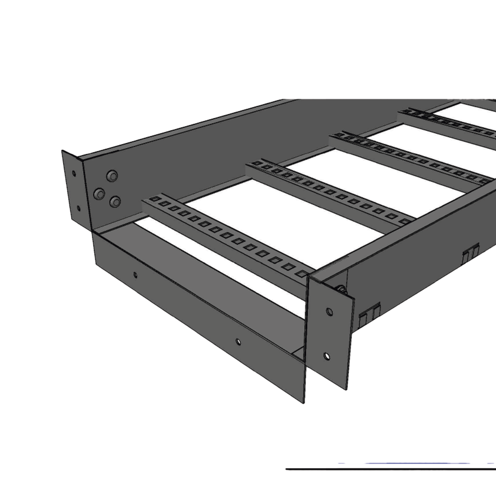 Conector de Escalera de Aluminio a Tablero (Caja) / Peralte 3 1/4" / Ancho 9" / Incluye Tornillería (CHCEC314X9AK)
