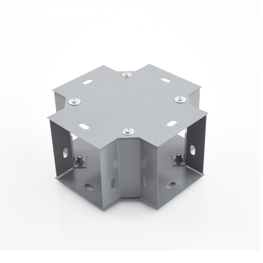 Derivación "X" 100 X 100 mm, fabricado en lámina de acero al carbón