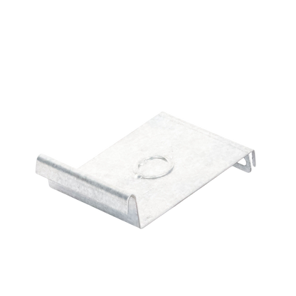Placa salida a tubo automática con chequeador 1/2 y 3/4 de 116 mm, con acabado Electro Zinc