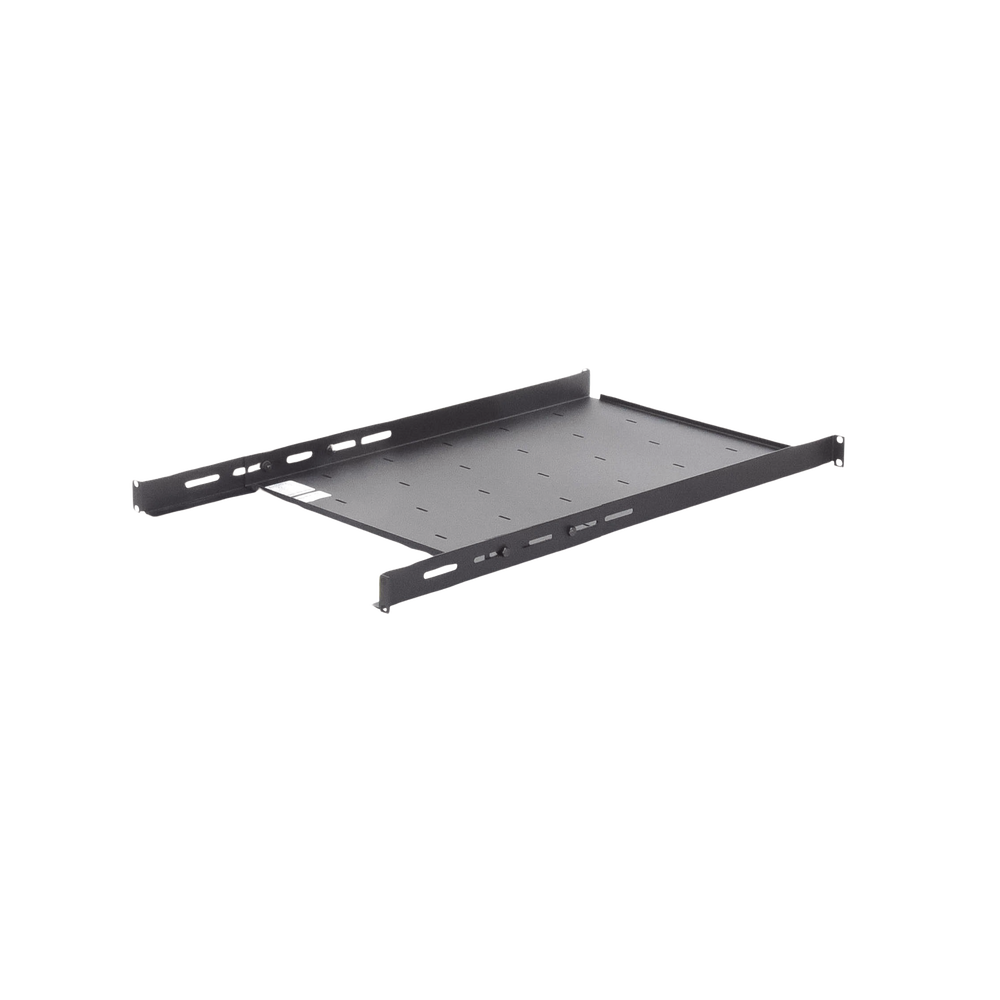 Charola Ajustable para Rack de 19" de 4 postes de 1 Unidad de Espacio. Profundidad de 633 a 816 mm