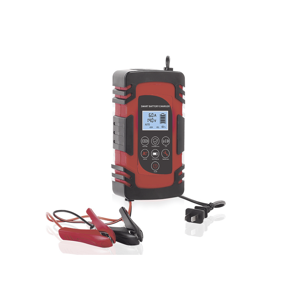 Cargador de Baterías / 12 o 24 Vcc / hasta 40 Ah / 4, 6 o 8 A / Display LCD