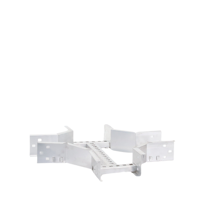Derivación "X" Horizontal de Aluminio Perfil Z / Peralte 3 1/4" / Ancho 6"/ Radio 8" / Incluye Tornillería (CHXHEZ314R8X6AK)