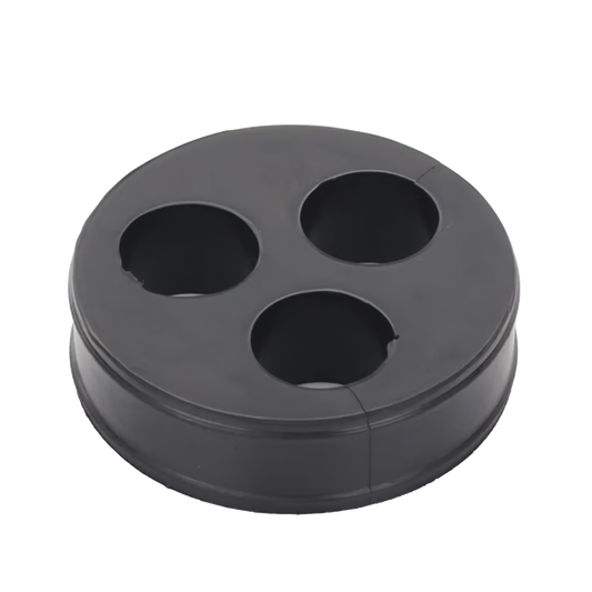 Inserto o Bota de Caucho de 4" Con Tres Orificios para Cable de 7/8 in