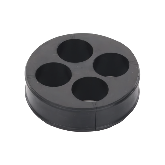 Inserto o Bota de Caucho de 4" Con Cuatro Orificios para Cable de 7/8 in