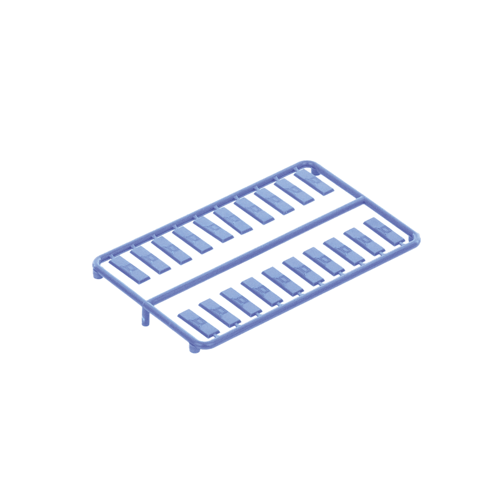 Paquete de 100 Iconos de Datos de Instalación a Presión, Para Jacks Mini-Com de Panduit, De Plástico, Color Azul