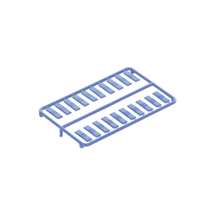 Paquete de 100 Iconos de Datos de Instalación a Presión, Para Jacks Mini-Com de Panduit, De Plástico, Color Azul