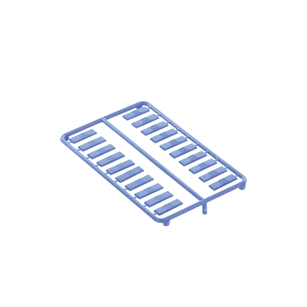 Paquete de 100 Iconos de Datos de Instalación a Presión, Para Jacks Mini-Com de Panduit, De Plástico, Color Azul