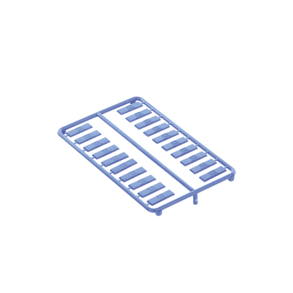 Paquete de 100 Iconos de Datos de Instalación a Presión, Para Jacks Mini-Com de Panduit, De Plástico, Color Azul