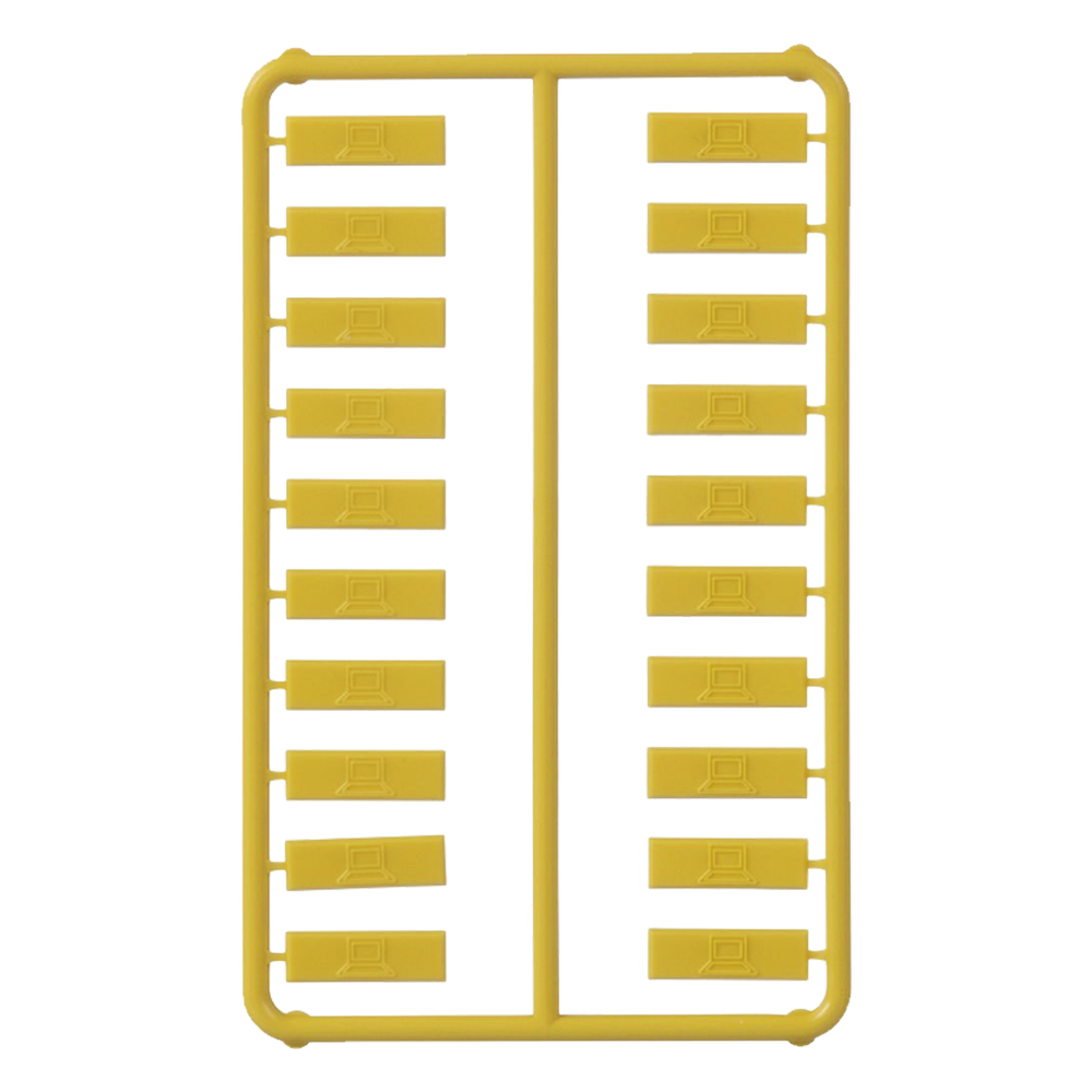 Paquete de 100 Iconos de Datos de Instalación a Presión, Para Jacks Mini-Com de Panduit, De Plástico, Color Amarillo