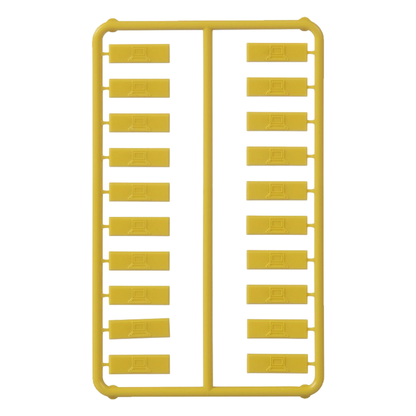 Paquete de 100 Iconos de Datos de Instalación a Presión, Para Jacks Mini-Com de Panduit, De Plástico, Color Amarillo