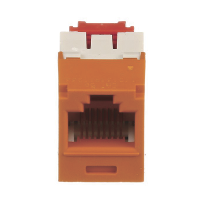Conector Jack RJ45 Estilo TG, Mini-Com, Categoría 5e, de 8 Posiciones y 8 Cables, Color Naranja