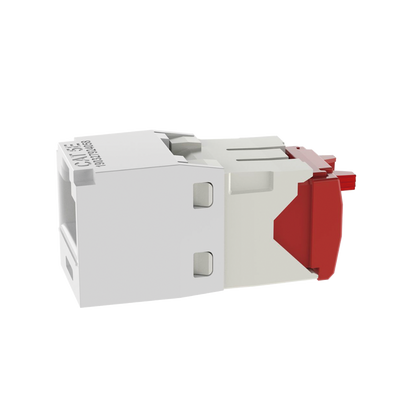 Conector Jack RJ45 Estilo TG, Mini-Com, Categoría 5e, de 8 Posiciones y 8 Cables, Color Blanco