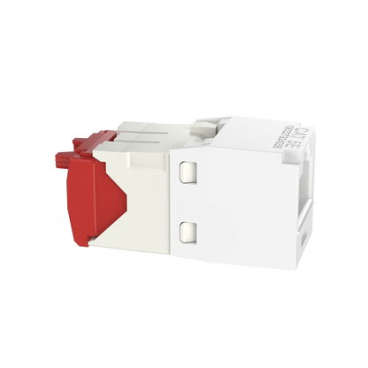 Conector Jack RJ45 Estilo TG, Mini-Com, Categoría 5e, de 8 Posiciones y 8 Cables, Color Blanco