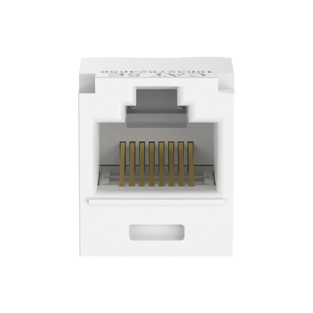 Conector Jack RJ45 Estilo TG, Mini-Com, Categoría 5e, de 8 Posiciones y 8 Cables, Color Blanco