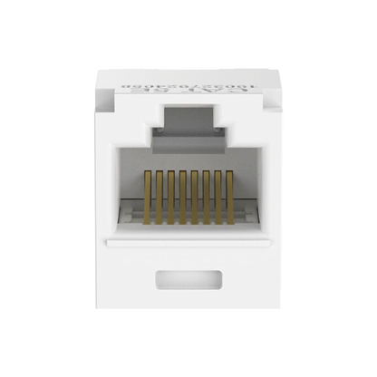 Conector Jack RJ45 Estilo TG, Mini-Com, Categoría 5e, de 8 Posiciones y 8 Cables, Color Blanco