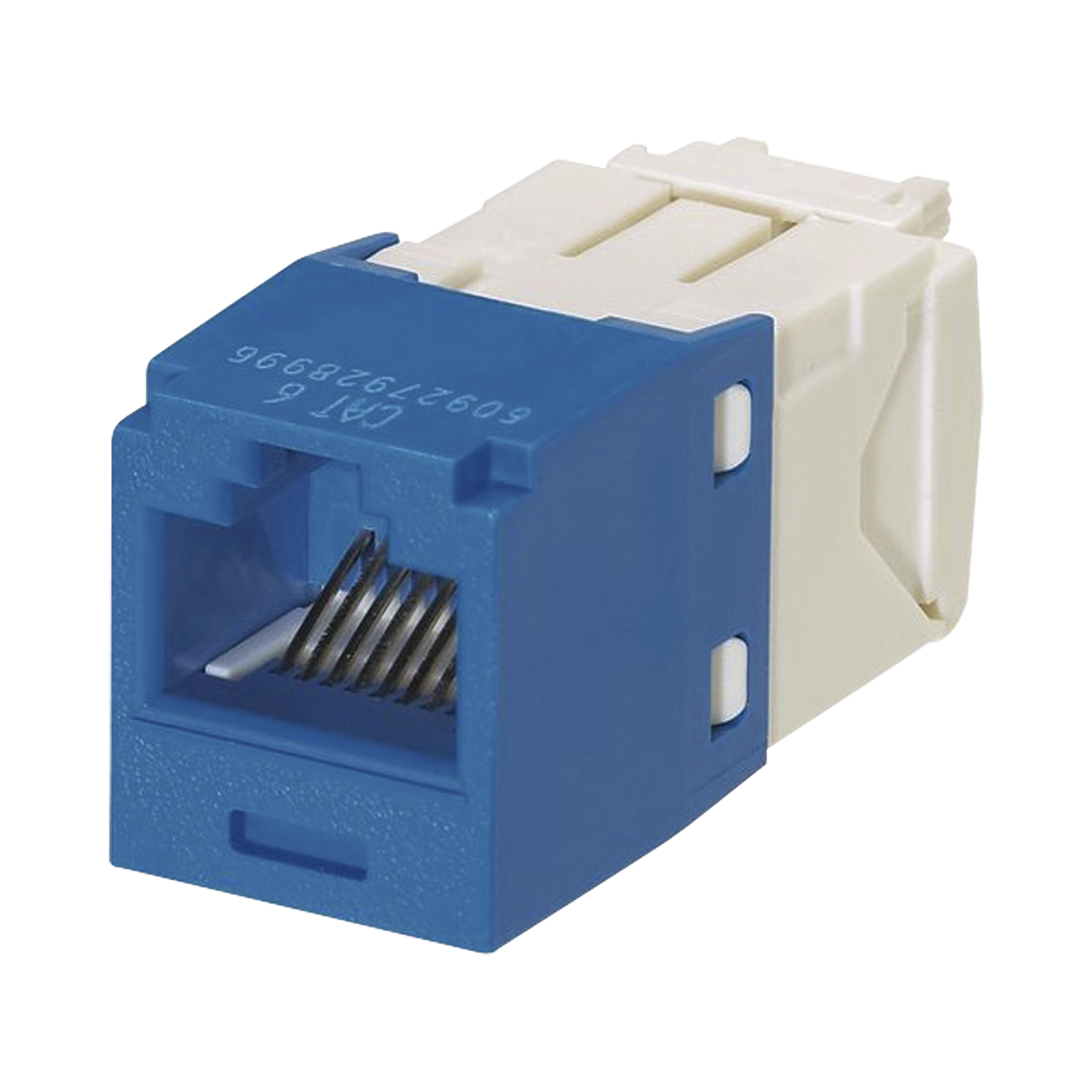 Conector Jack RJ45 Estilo TG, Mini-Com, Categoría 6, de 8 Posiciones y 8 Cables, Color Azul