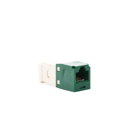Conector Jack RJ45 Estilo TG, Mini-Com, Categoría 6, de 8 Posiciones y 8 Cables, Color Verde