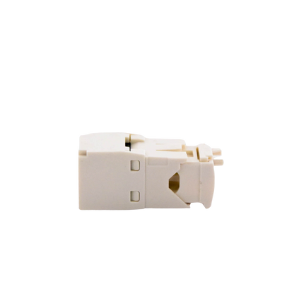 Conector Jack RJ45 Estilo TG, Mini-Com, Categoría 6, de 8 Posiciones y 8 Cables, Color Blanco Mate