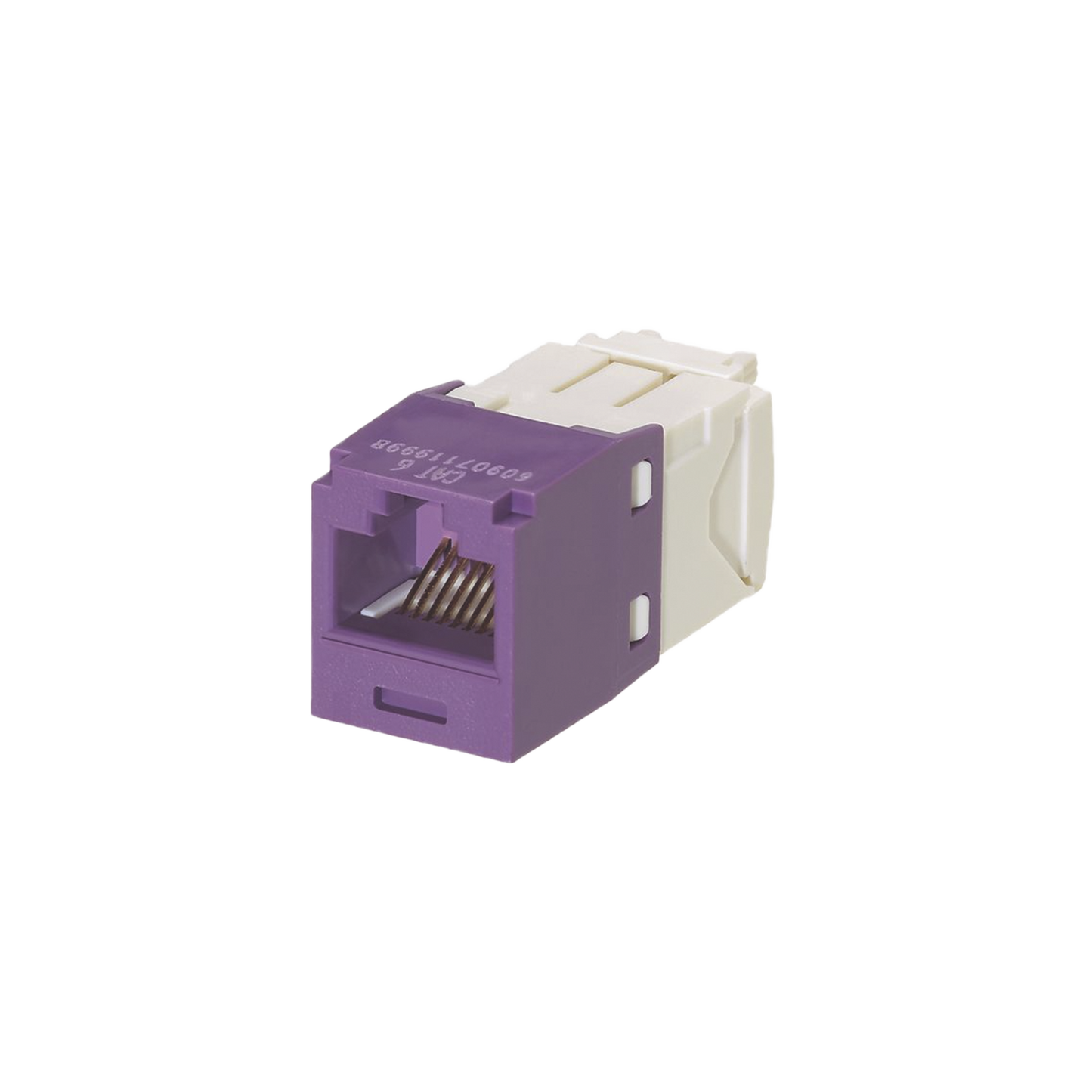 Conector Jack RJ45 Estilo TG, Mini-Com, Categoría 6, de 8 Posiciones y 8 Cables, Color Violeta