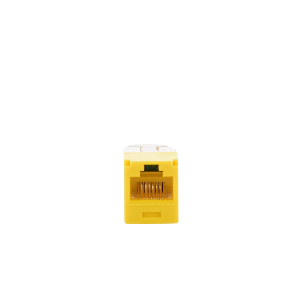 Conector Jack RJ45 Estilo TG, Mini-Com, Categoría 6, de 8 Posiciones y 8 Cables, Color Amarillo