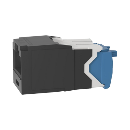 Conector Jack RJ45 Estilo TG, Mini-Com, Categoría 6A, de 8 Posiciones y 8 Cables, Color Negro