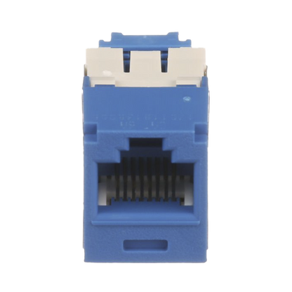Conector Jack RJ45 Estilo TG, Mini-Com, Categoría 6A, de 8 Posiciones y 8 Cables, Color Azul