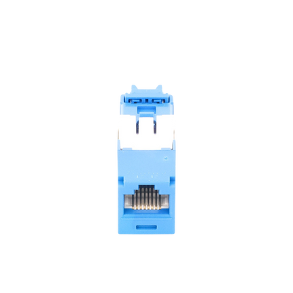 Conector Jack RJ45 Estilo TG, Mini-Com, Categoría 6A, de 8 Posiciones y 8 Cables, Color Azul