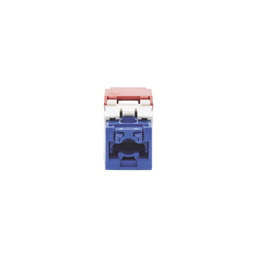 Conector Jack RJ45 Estilo TG, Mini-Com, Categoría 6A, de 8 Posiciones y 8 Cables, Color Rojo